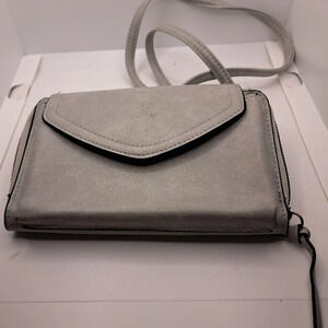 Sonoma Gray Crossbody Purse Pocketbook Handbag Wallet 5" x 7"